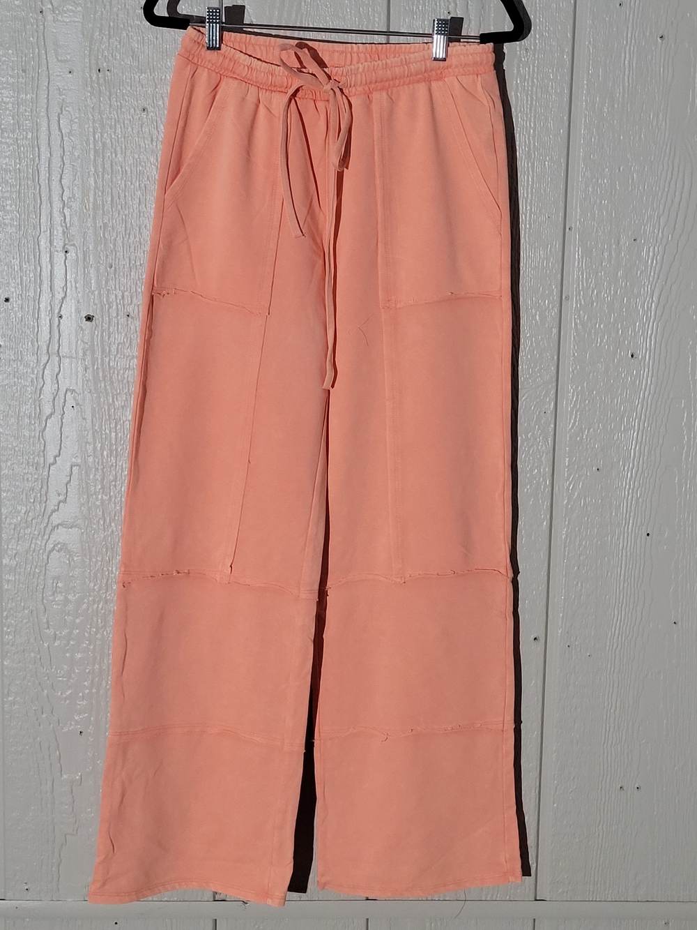 Ces Femme Peach Wide-Leg Drawstring Pants